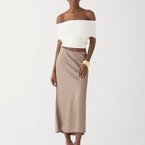 NWT J. Crew Tan Gwyneth Slip Skirt, size XL, Tall